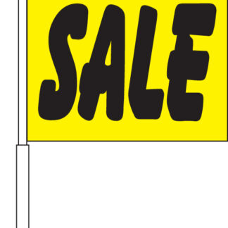 Sale (Yellow & Black) Car Flag