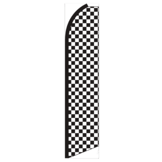 Checkered Black/White Swooper Feather Flag