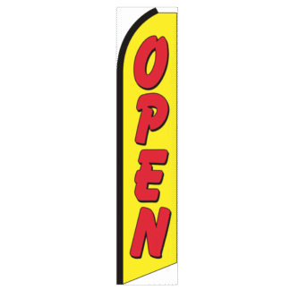 Open Yellow/Red Swooper Feather Flag