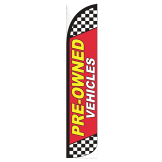 Pre-Owned Vehicles Red Wind-Free Feather Flag