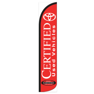 Toyota Certified Used Vehicles Wind-Free Feather Flag