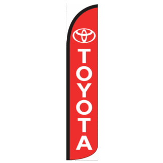 Toyota Red/White Wind-Free Feather Flag