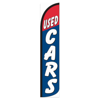 Used Cars Red/Blue Wind-Free Feather Flag
