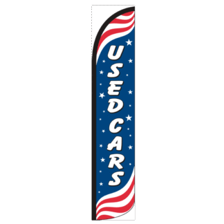Used Cars Patriotic Wind-Free Feather Flag