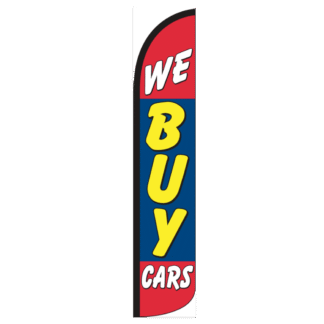 We Buy Cars Wind-Free Feather Flag
