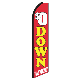 $0 Down Payment Swooper Feather Flag
