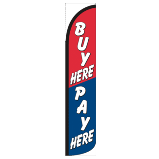 Buy Here Pay Here Wind-Free Feather Flag