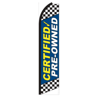Certified Pre-Owned Blue Swooper Feather Flag