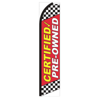 Certified Pre-Owned Red Swooper Feather Flag