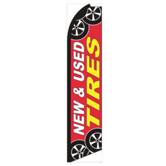 New & Used Tires Swooper Feather Flag