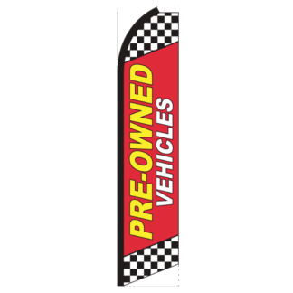 Pre-Owned Vehicles Red Swooper Feather Flag