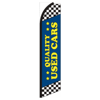 Quality Used Cars Blue Swooper Feather Flag