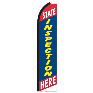 State Inspection Here Swooper Feather Flag