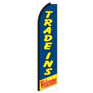Trade Ins Welcome Swooper Feather Flag