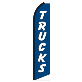 Trucks (Blue & White) Swooper Feather Flag