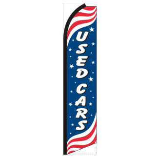 Used Cars Patriotic Swooper Feather Flag