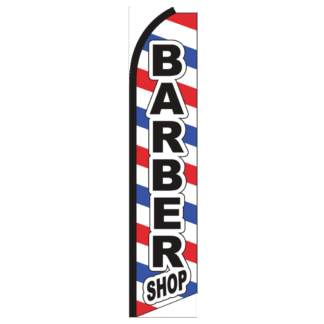 Barber Shop Swooper Feather Flag