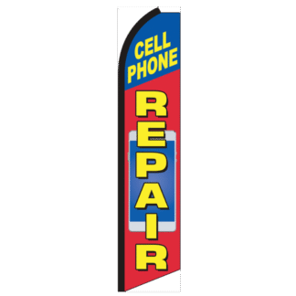 Cell Phone Repair Swooper Feather Flag
