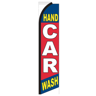 Hand Car Wash Swooper Feather Flag