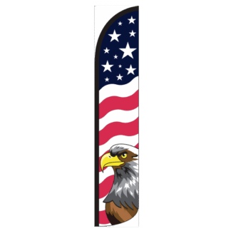 Stars & Bars Eagle Wind-Free Feather Flag