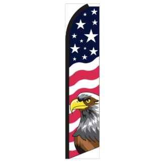 Stars & Bars Eagle Swooper Feather Flag