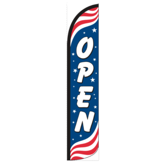 Open Patriotic Swooper Feather Flag