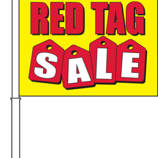 Red Tag Sale Car Flag