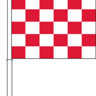 Checkered (Red & White) Car Flag