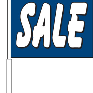Sale (Blue & White) Car Flag