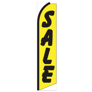 Sale (Yellow & Black) Swooper Feather Flag