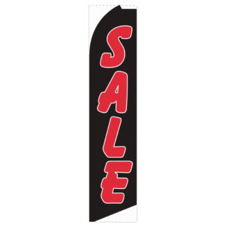 Sale (Black & Red) Swooper Feather Flag