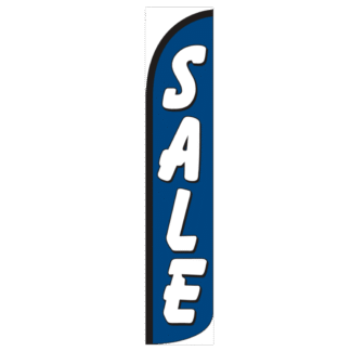 Sale (Blue & White) Wind-Free Feather Flag