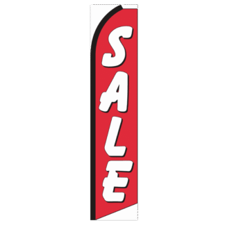 Sale (Red & White) Swooper Feather Flag