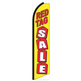 Red Tag Sale Swooper Feather Flag