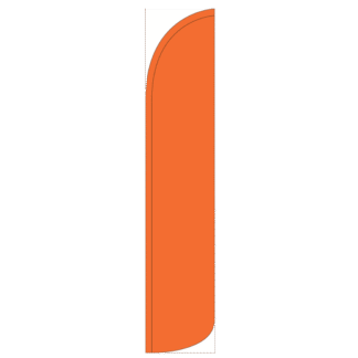 Solid Orange Wind-Free Feather Flag