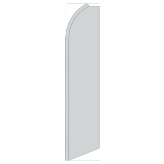 Solid Silver Swooper Feather Flag