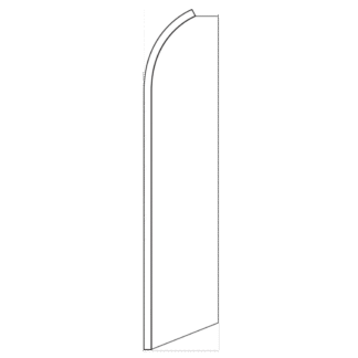 Solid White Swooper Feather Flag