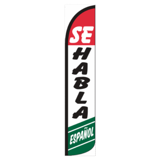Se Habla Espanol Wind-Free Feather Flag