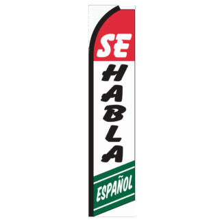 Se Habla Espanol Swooper Feather Flag