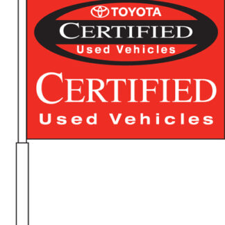 Toyota Certified Used Vehicles Car Flag